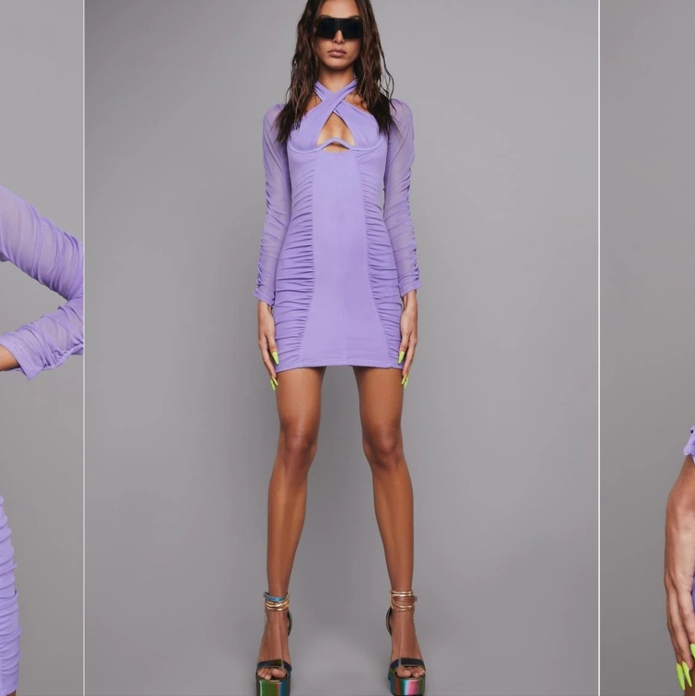 POSTER GIRL FULL TIME BADDIE MINI DRESS SZ XS